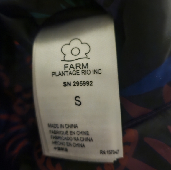 FARM Rio Patchwork Reversible Puffer Jacket Small - Picture 7 of 8